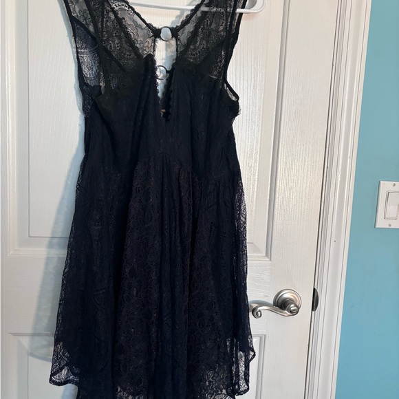 Free People Lace Mini Dress with Keyhole - Picture 3 of 9
